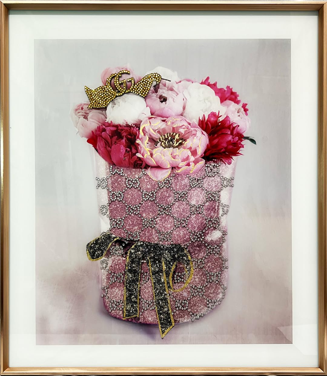 巨大水晶絵　 アートパネル　フラワー　フレームアート　絵画　絵　花　キラキラ 巨大水晶絵 アートパネル フラワー フレームアート 絵画 絵 花